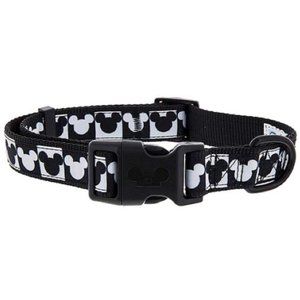 Disney Tails Dog Collar Black & White Mickey Icons